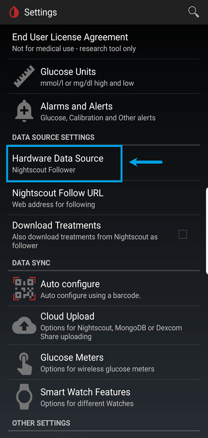 Select Hardware Data Source